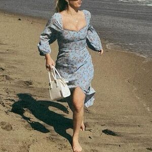 SAVEL BLUE FLORAL DRESS